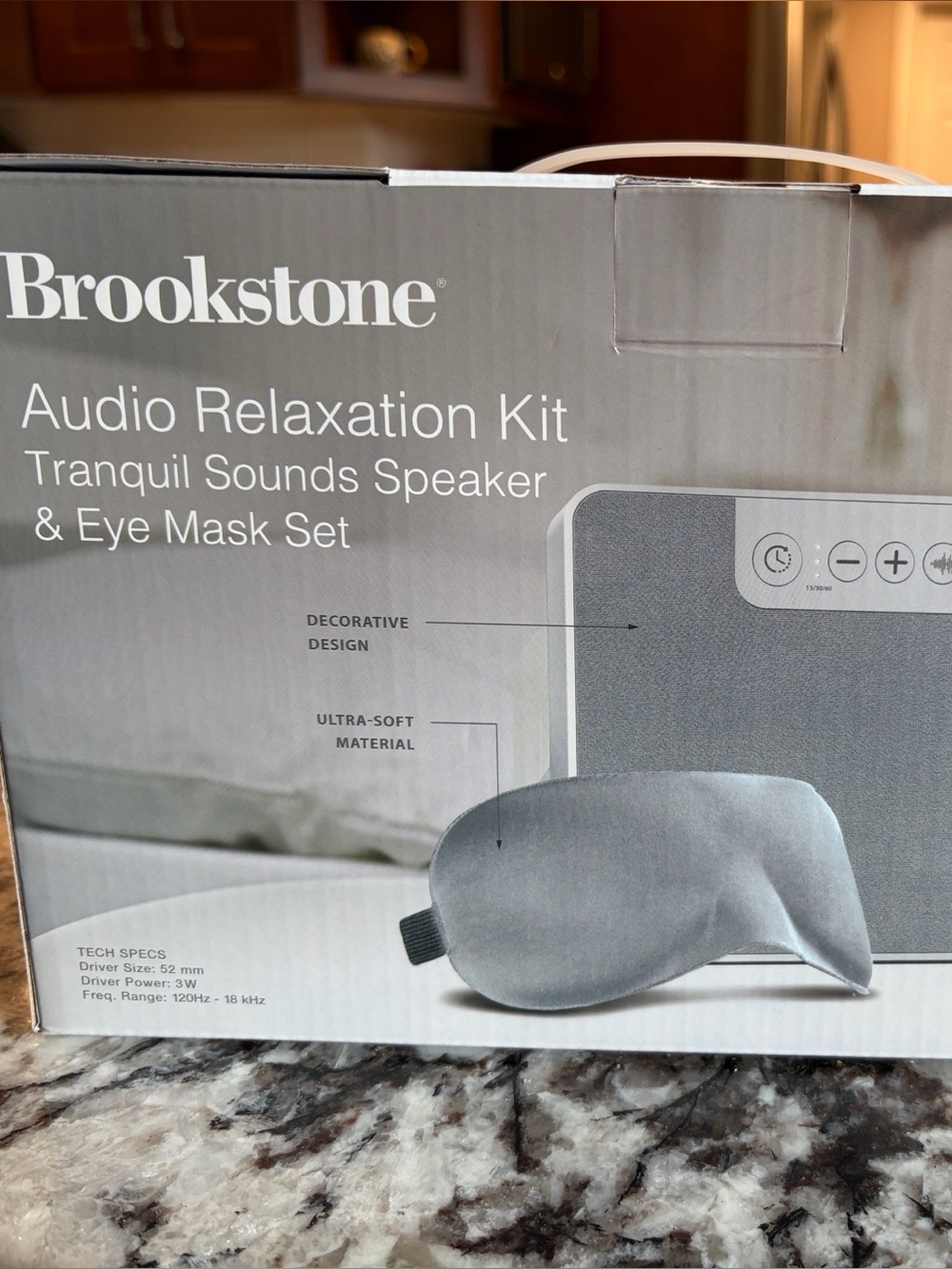 Brookstone Audio Relaxation Kit Sound Speaker and Eye Mask